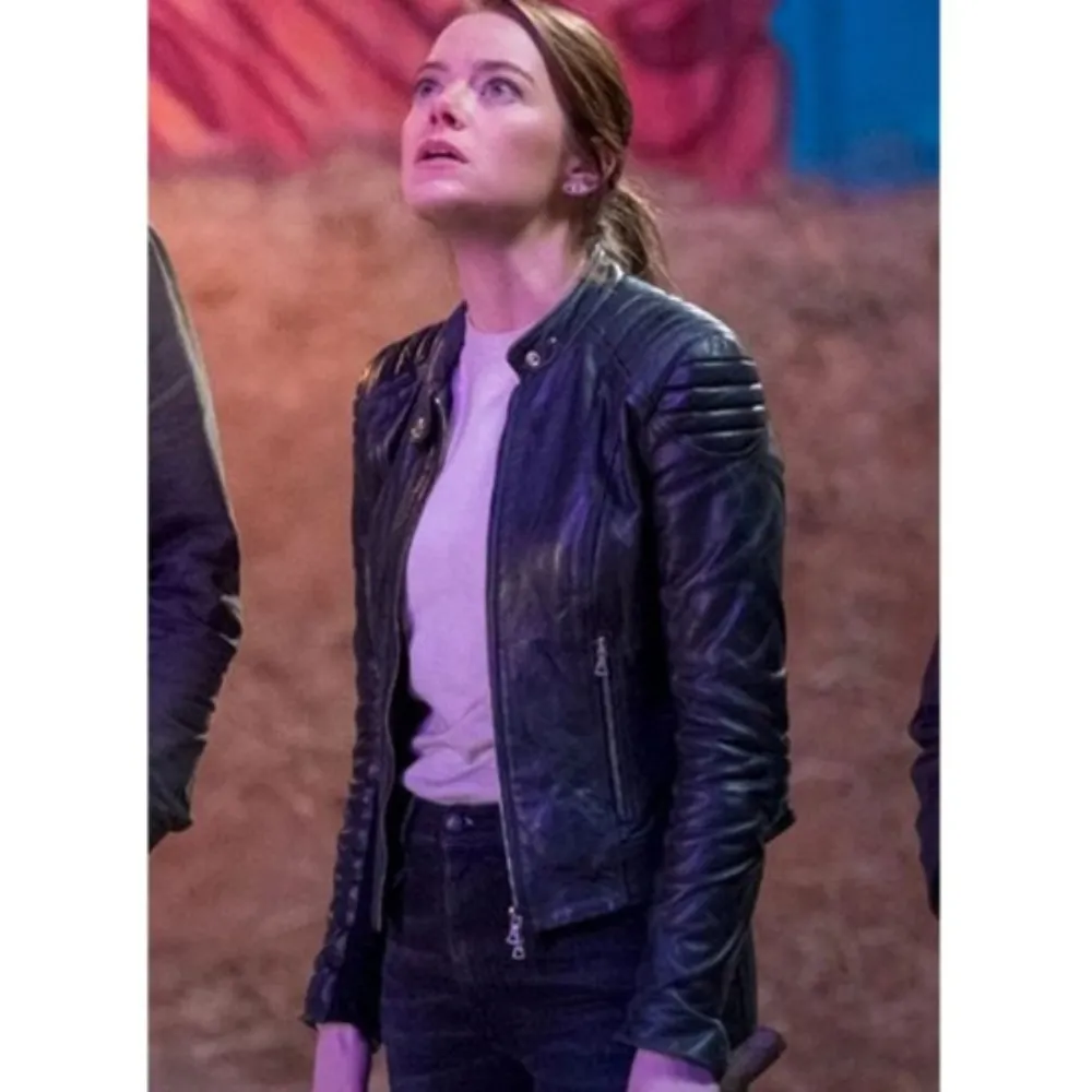 Emma Stone Zombieland: Double Tap Leather Jacket