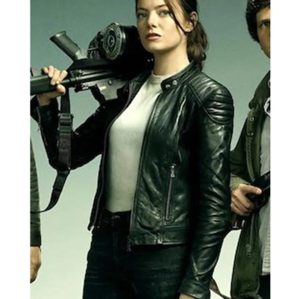 Emma Stone Zombieland: Double Tap Leather Jacket