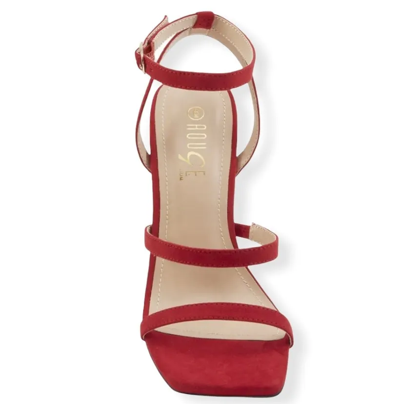 ENDLESS Women's Hight Heel Square Toe Strappy Dress Shoes