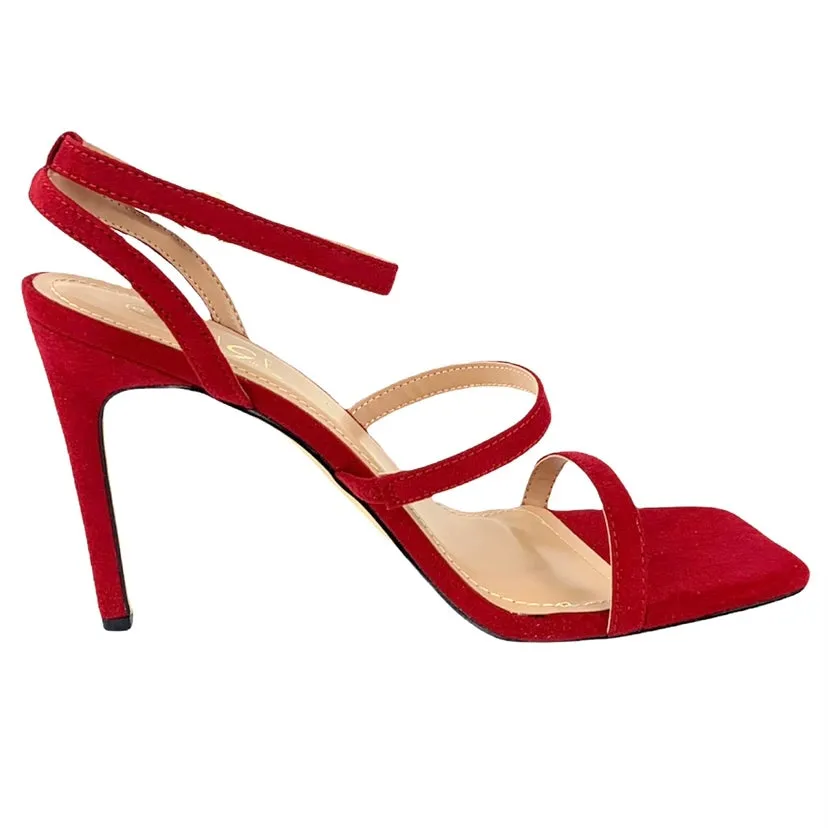 ENDLESS Women's Hight Heel Square Toe Strappy Dress Shoes