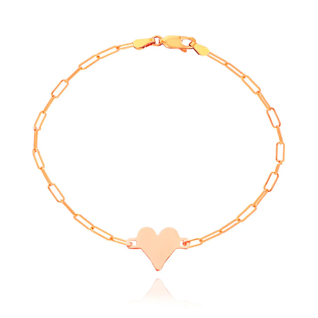 Engravable Gold Heart Bracelet