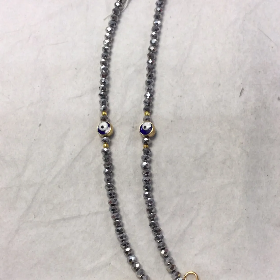 Evil Eye Glass Crystal Bracelet