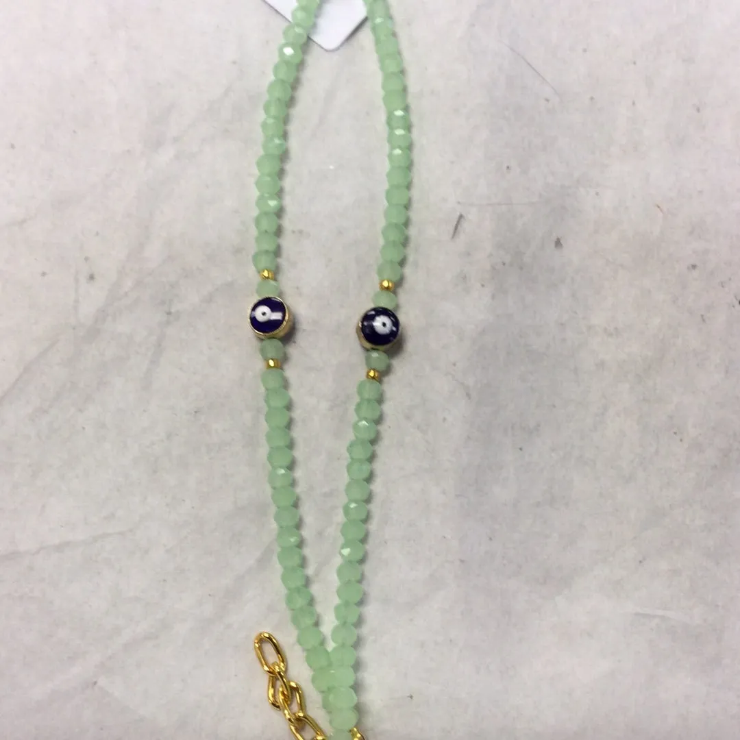 Evil Eye Glass Crystal Bracelet