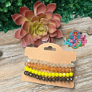 Fall Crystal Bracelet Set