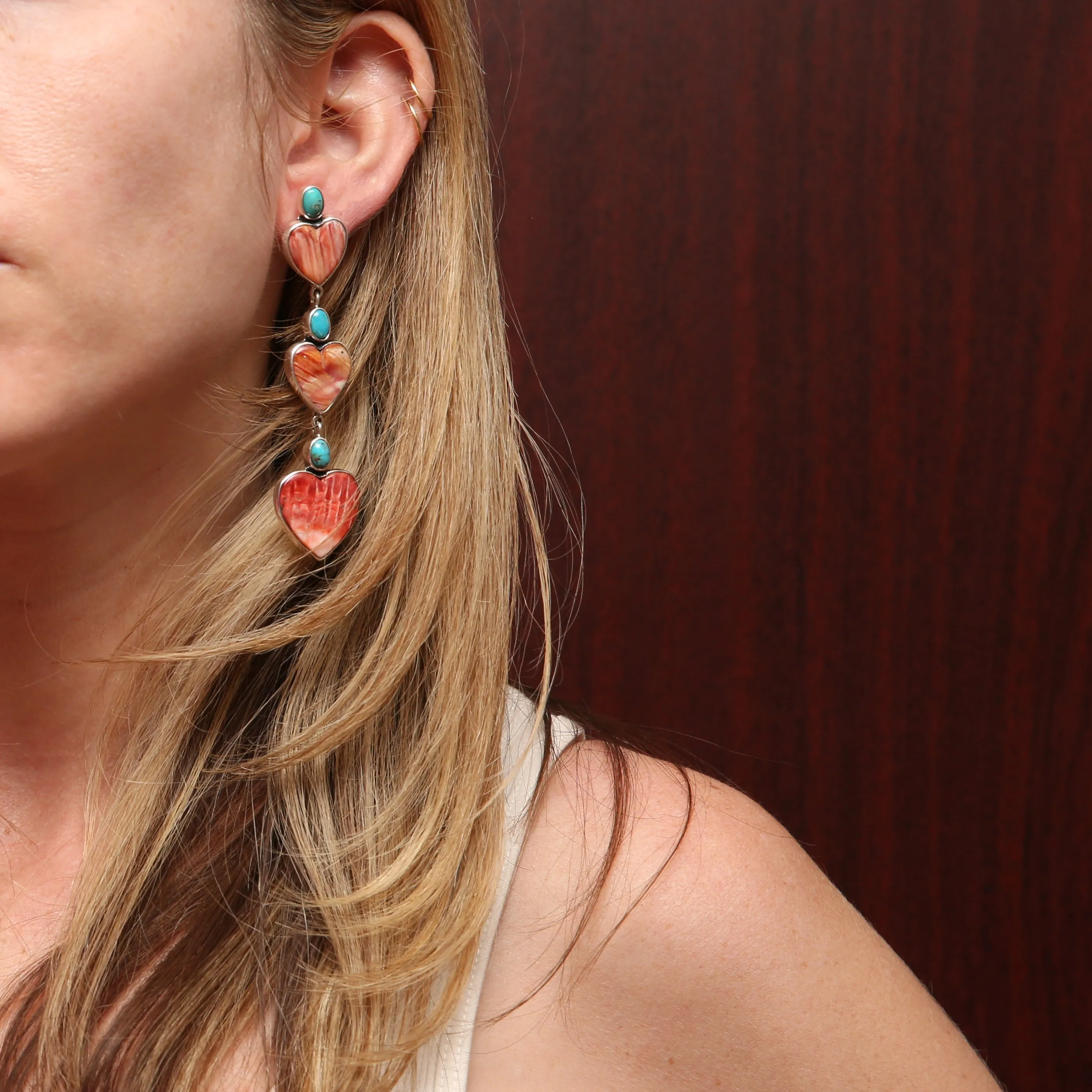Federico Jimenez Flaming Heart Earrings