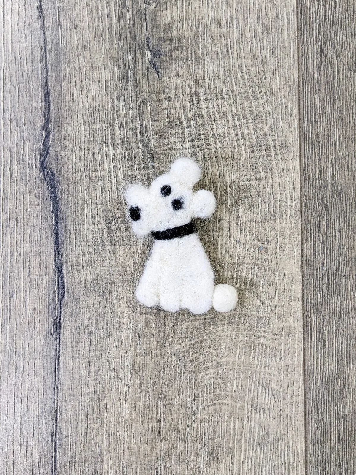 Felt Dog Brooch