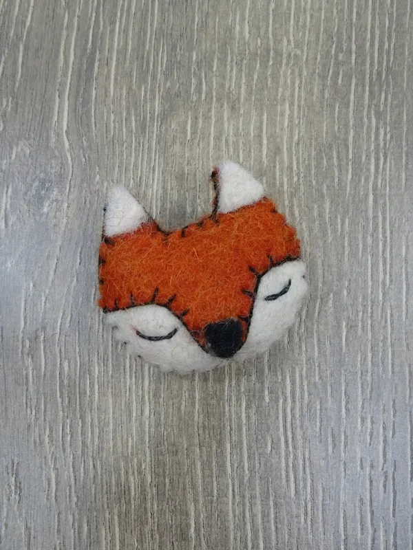 Felt Fox Brooch