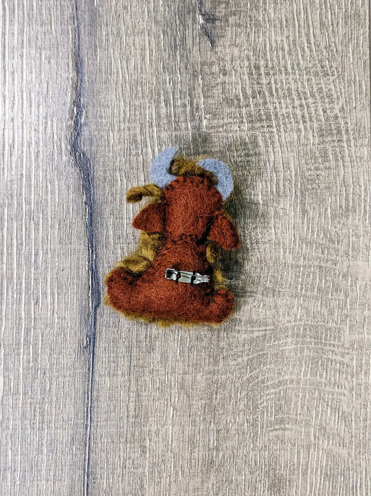 Felt Highland Cow Brooch