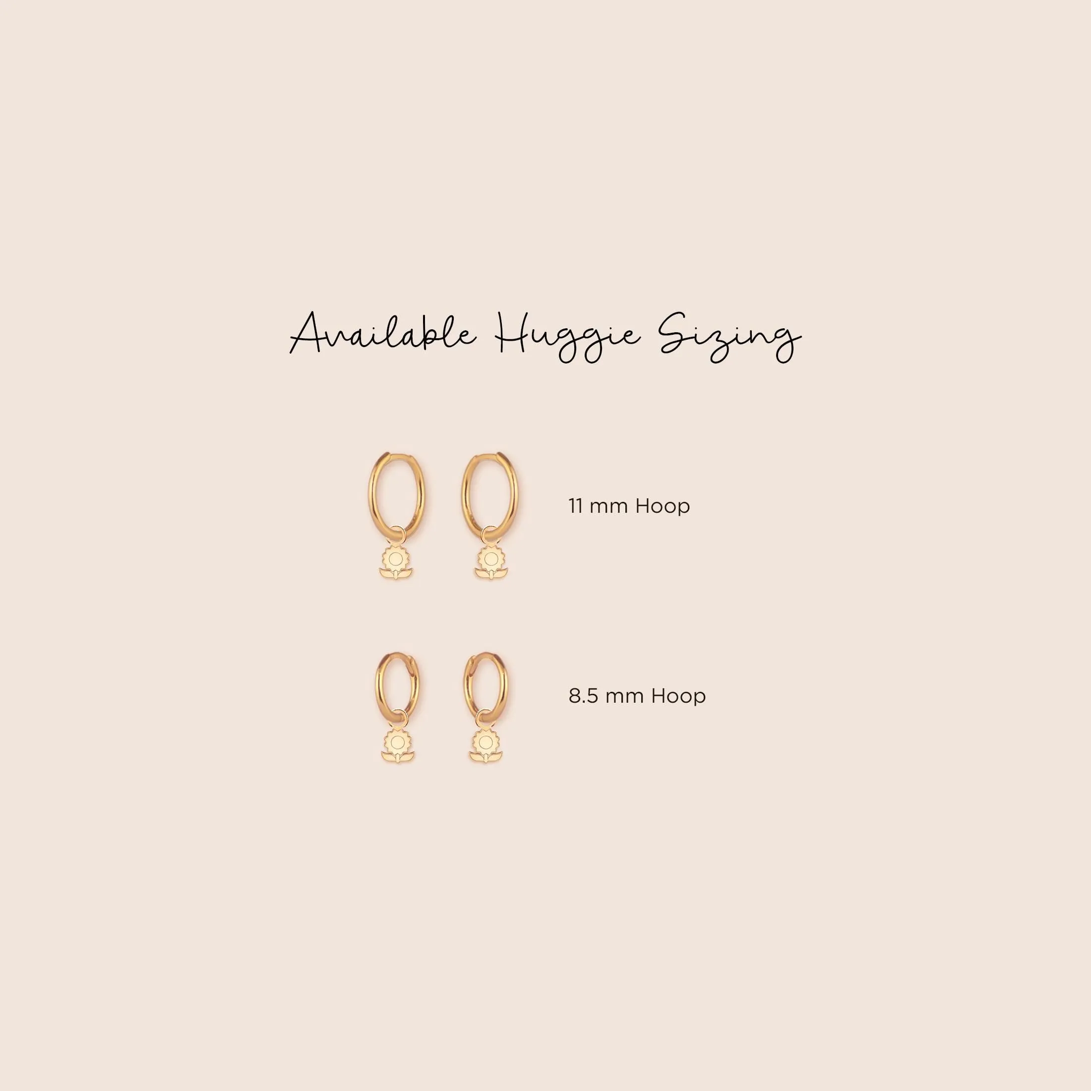 Floral Huggie Hoops