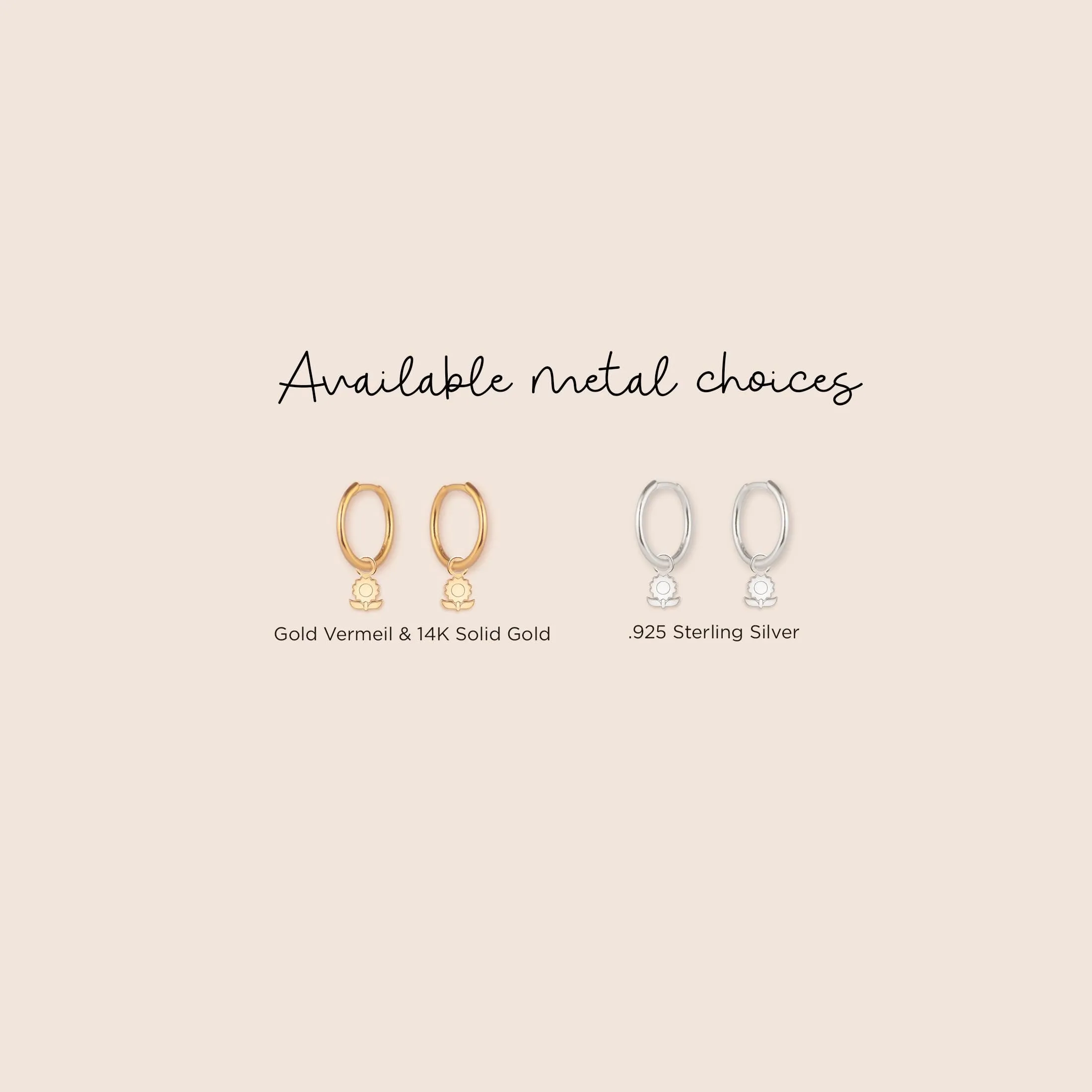 Floral Huggie Hoops