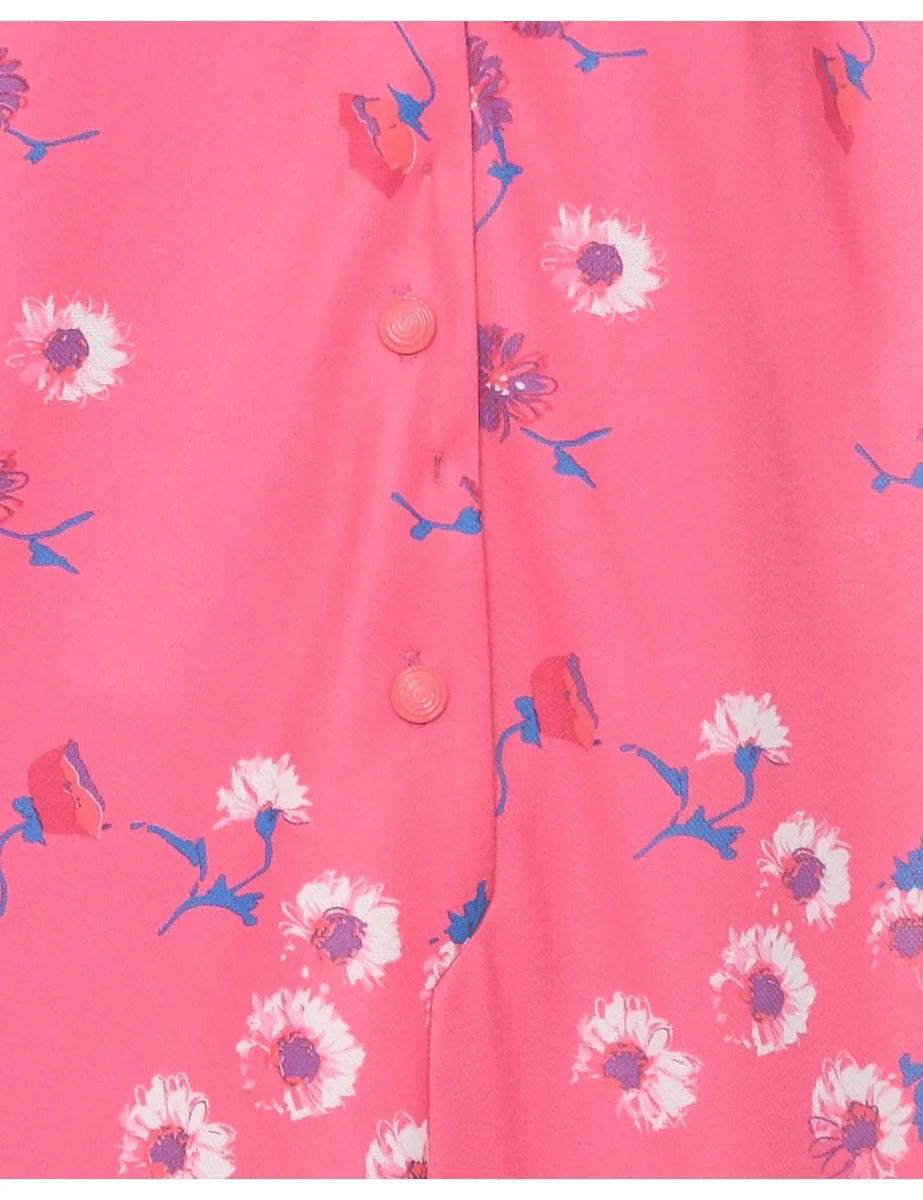 Floral Print Shift Dress - XXL