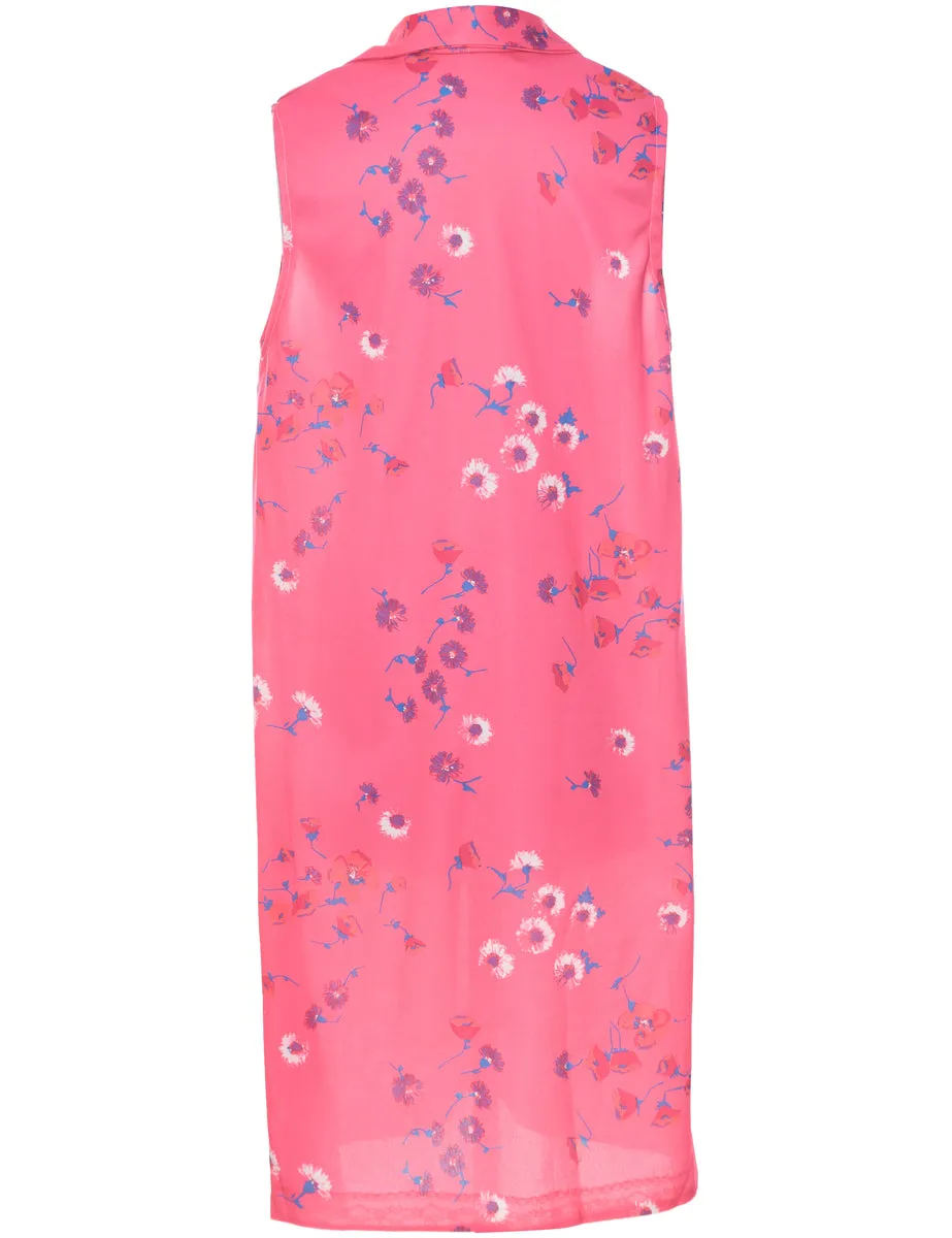 Floral Print Shift Dress - XXL