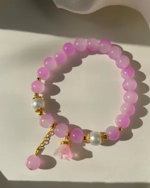 Flower Drop Bracelet- lilac