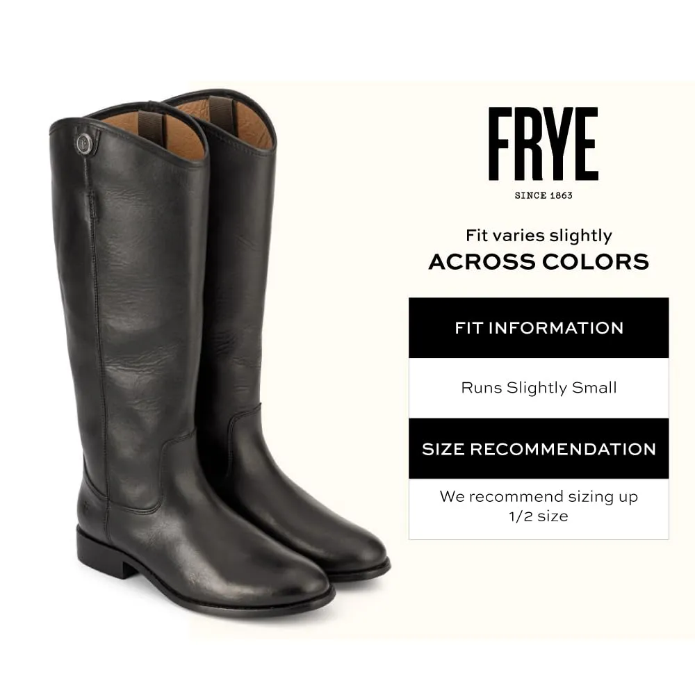 Frye Melissa Button 2 Equestrian-Inspired Tall Boots for Women Made from Hard-Wearing Vintage Leather with Antique Silver Hardware and Leather Outsole – 15 ½” Shaft Height, Black, 8.5