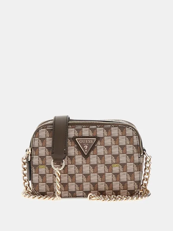 G Wave Geometric-Print Mini Crossbody