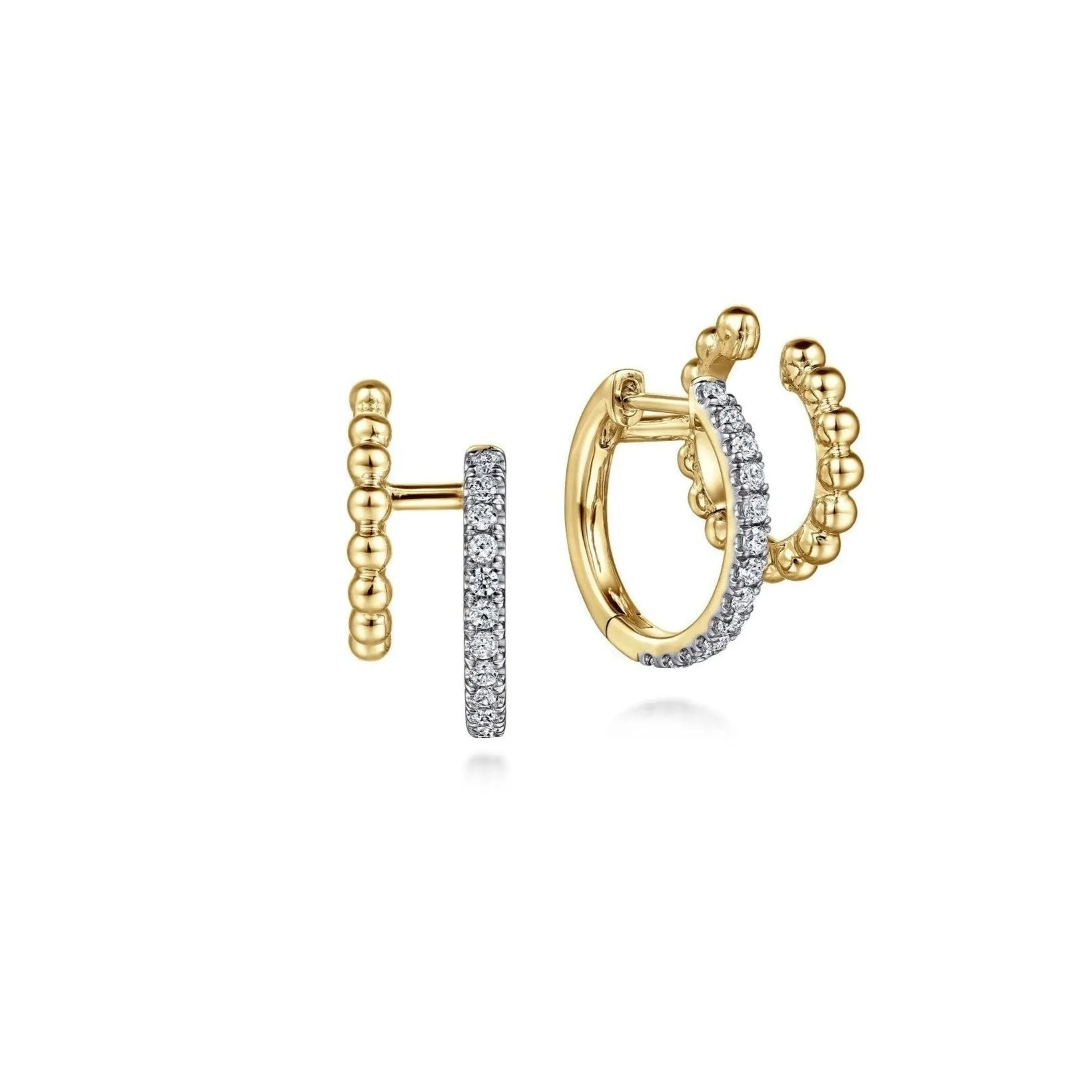 Gabriel & Co 'Bujukan' Double Huggie Diamond Earrings