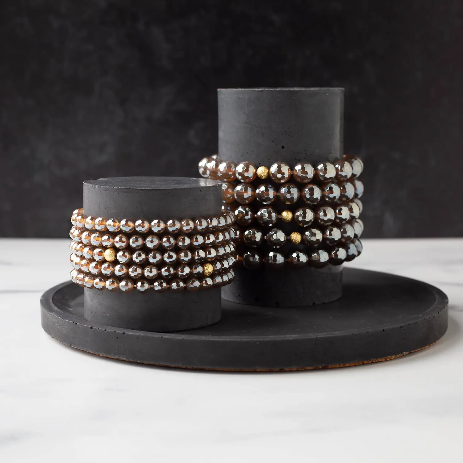 Gemstone Bracelet-Bronze Agate, 6mm