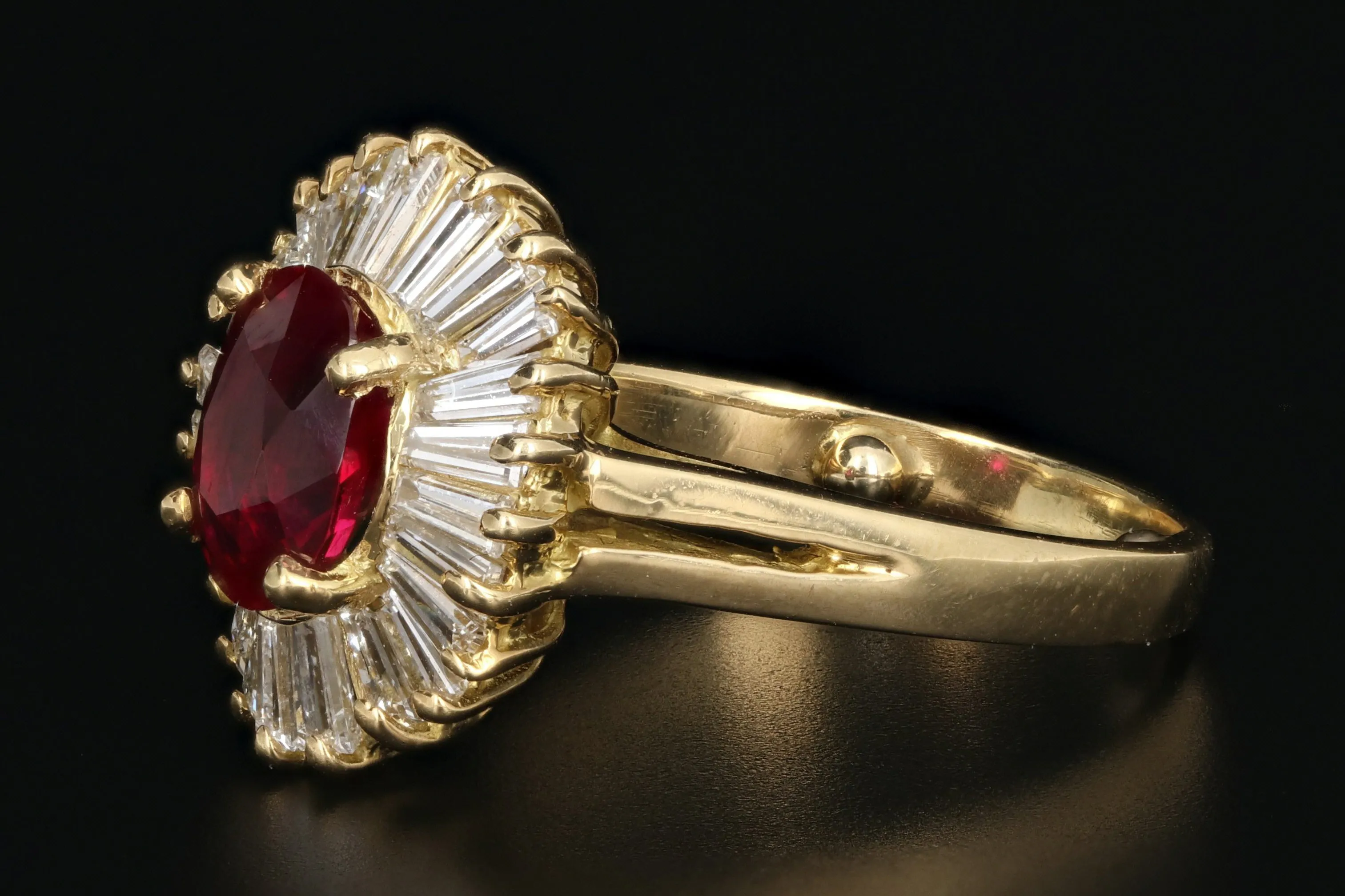 GIA Pigeons Blood Burma 1.43 Carat Ruby & Diamond Ring