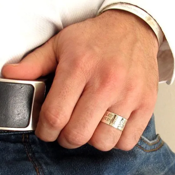 Gifts for Husband - Custom Sterling Silver Ring