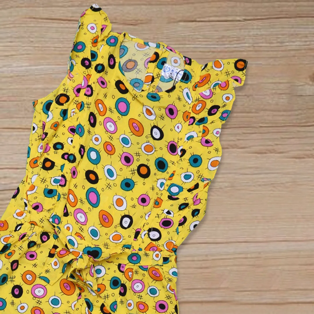 Girls' Jumpsuits Color Yellow