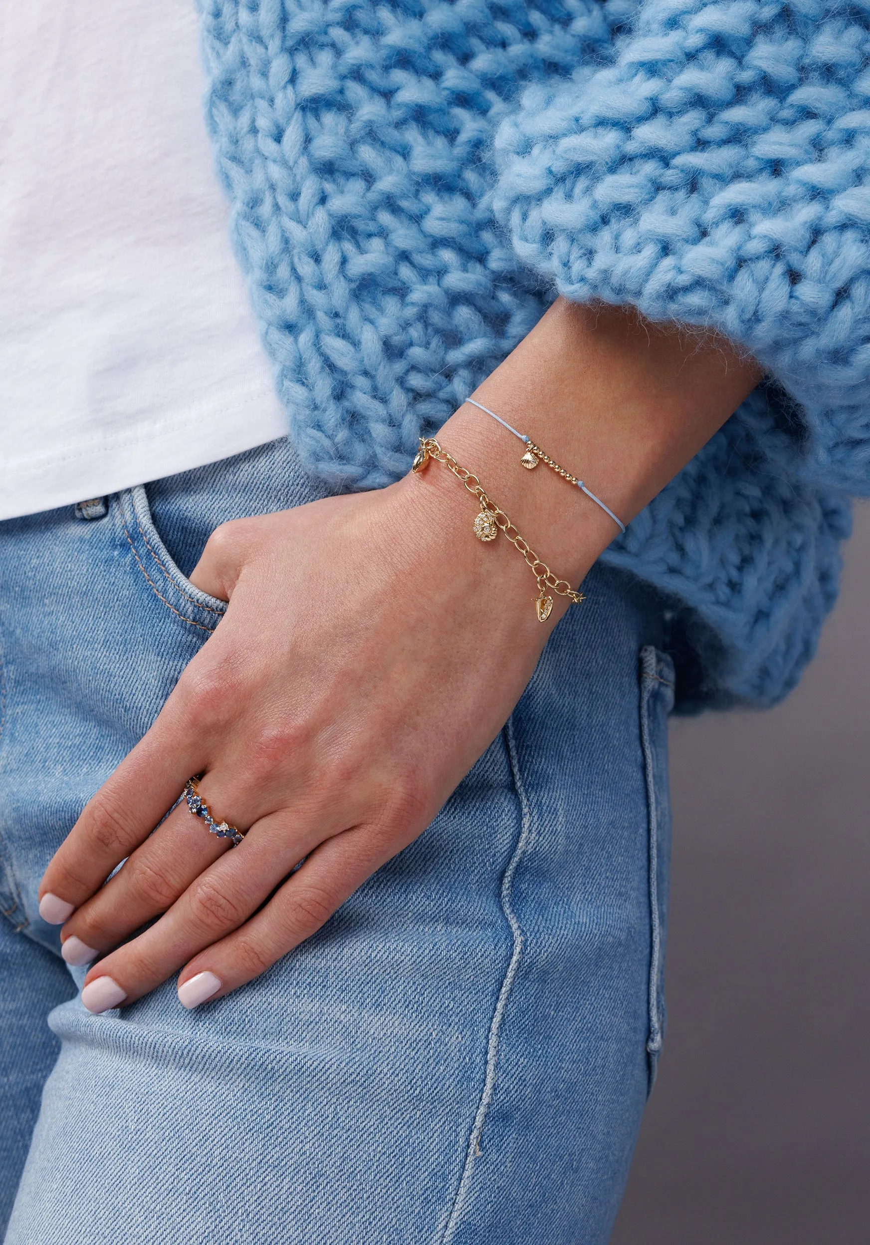 Gold & Sapphire Cocktail Eternity Ring