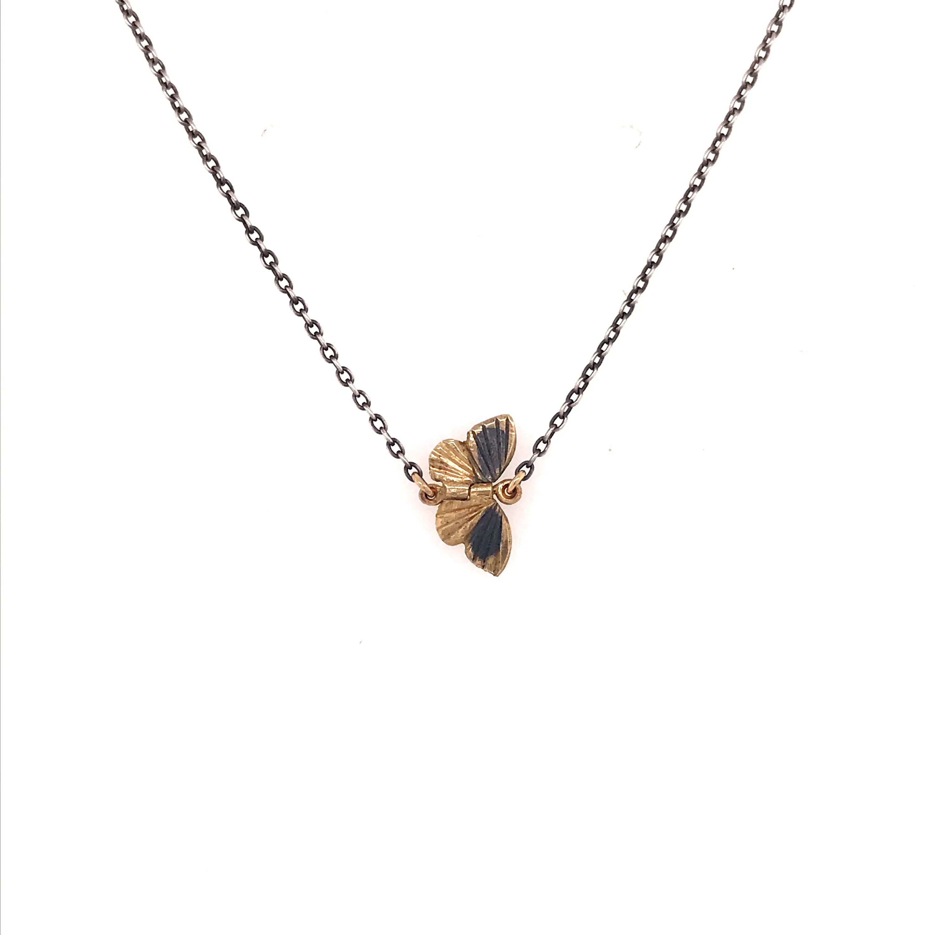 Gold  and Sterling Silver Side Migration Asterope Necklace