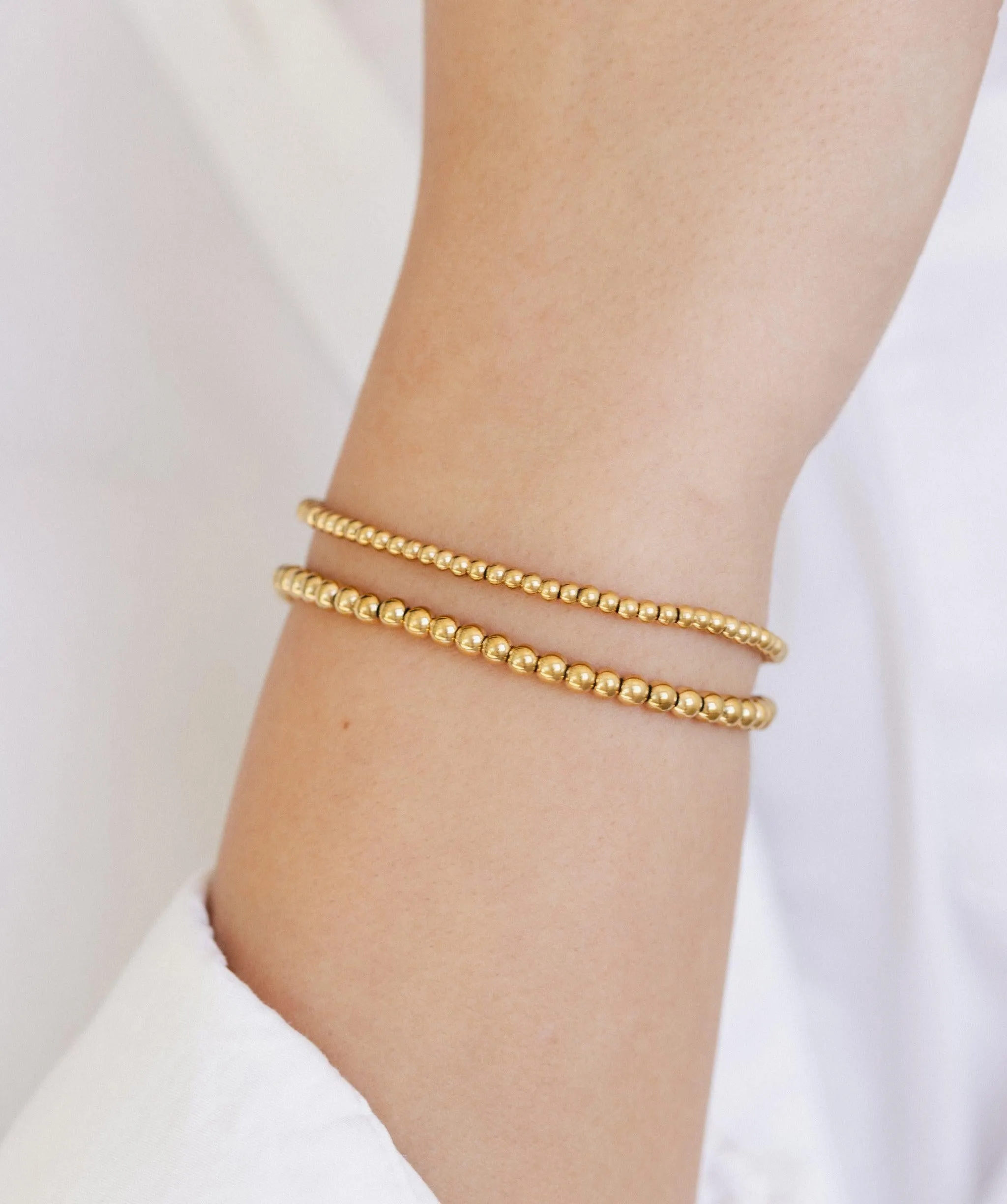 Gold Beaded Bracelet Bundle