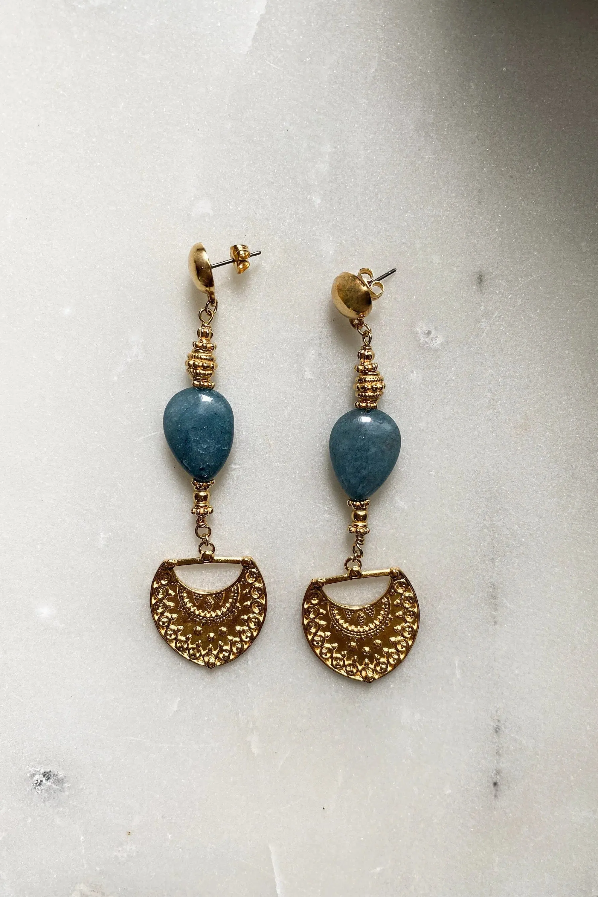 Gold Statement Dangle Earrings