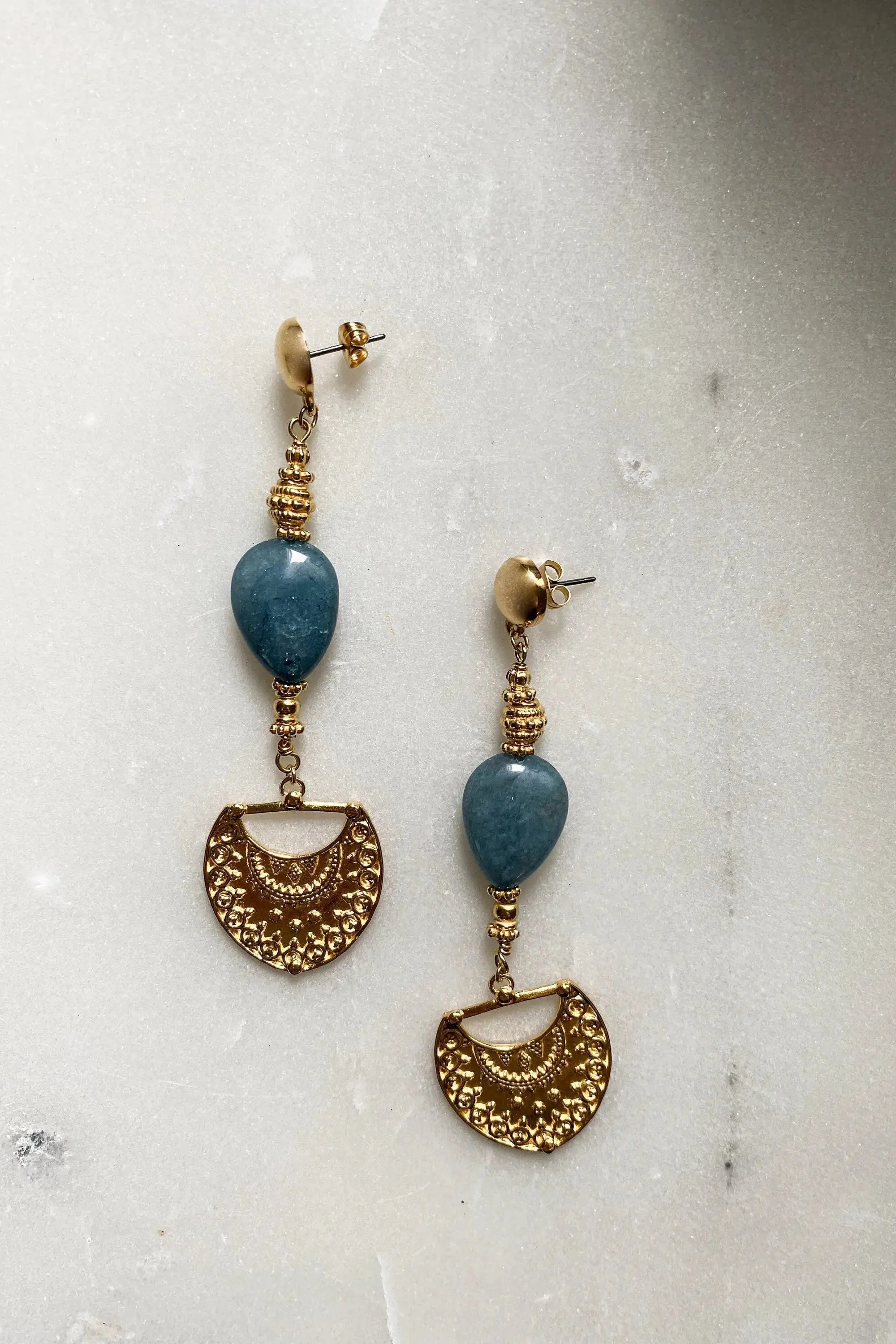 Gold Statement Dangle Earrings