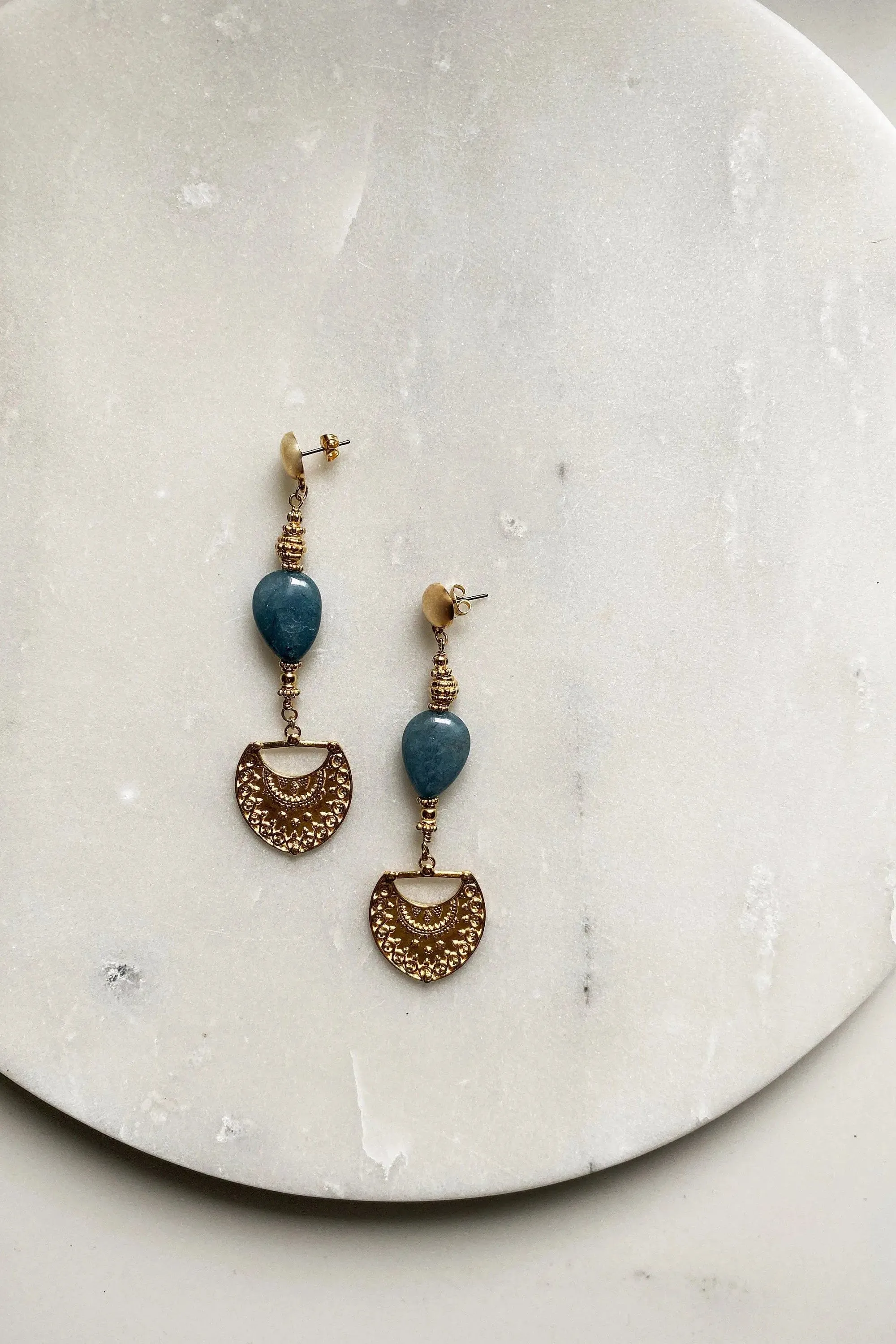 Gold Statement Dangle Earrings