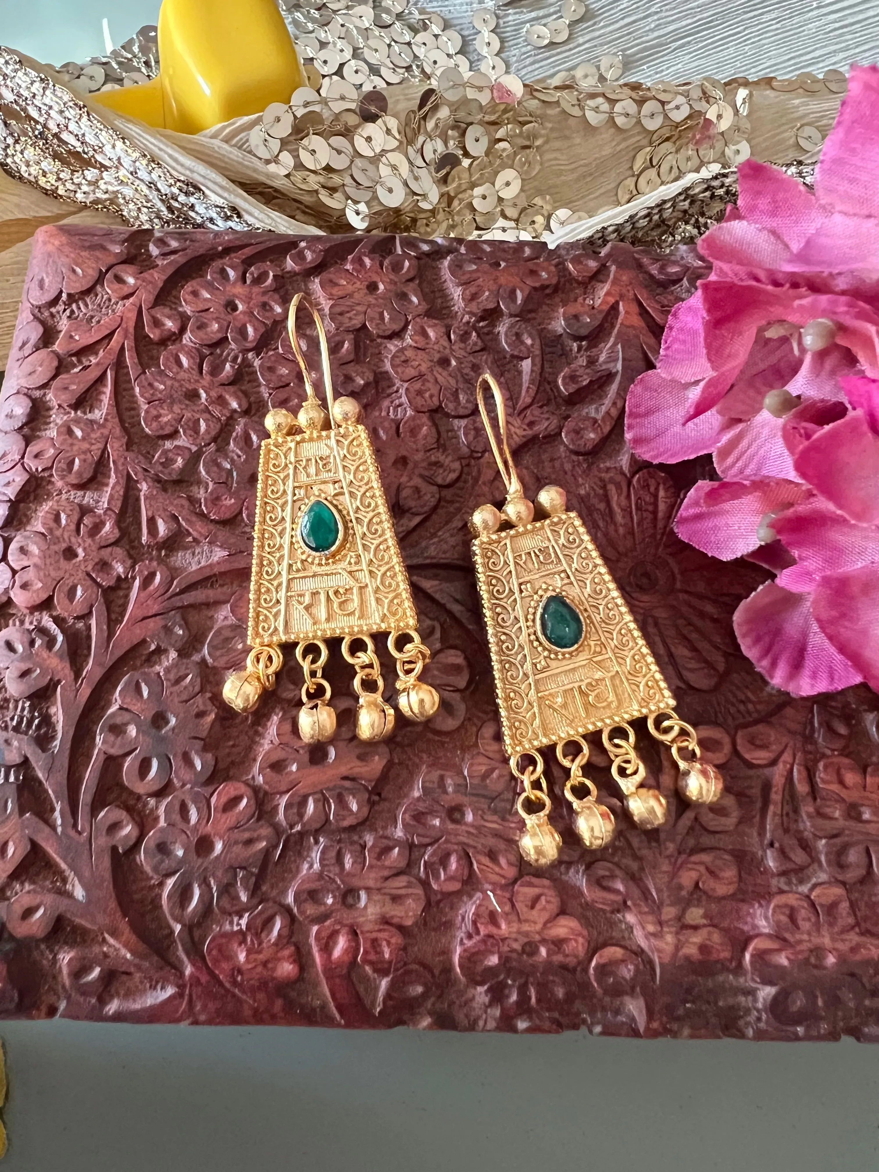 Gold Tone Earrings - Perfect for Destination Weddings, Gold Replica