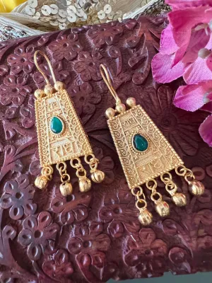 Gold Tone Earrings - Perfect for Destination Weddings, Gold Replica