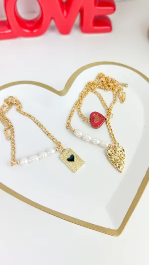Gold Valentines Bracelets