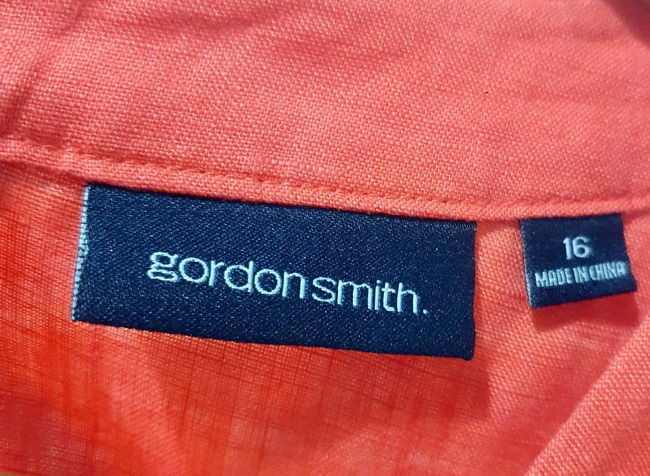 Gordon Smith red linen dress size 16