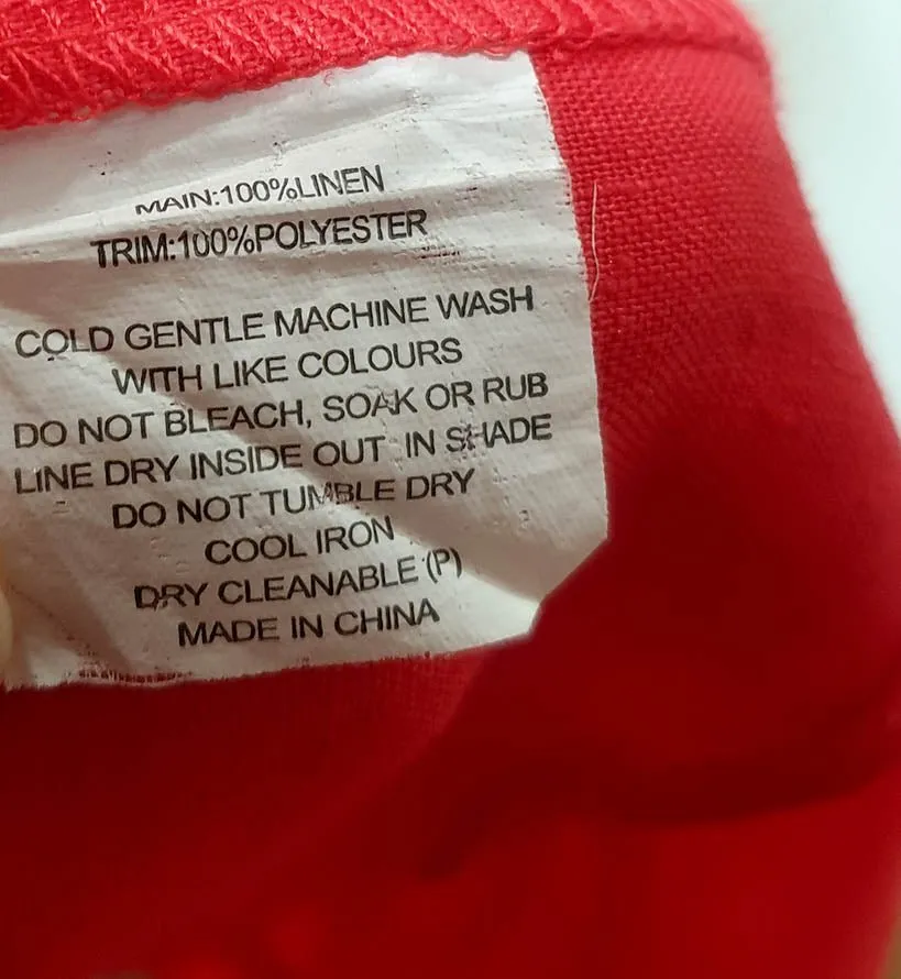 Gordon Smith red linen dress size 16