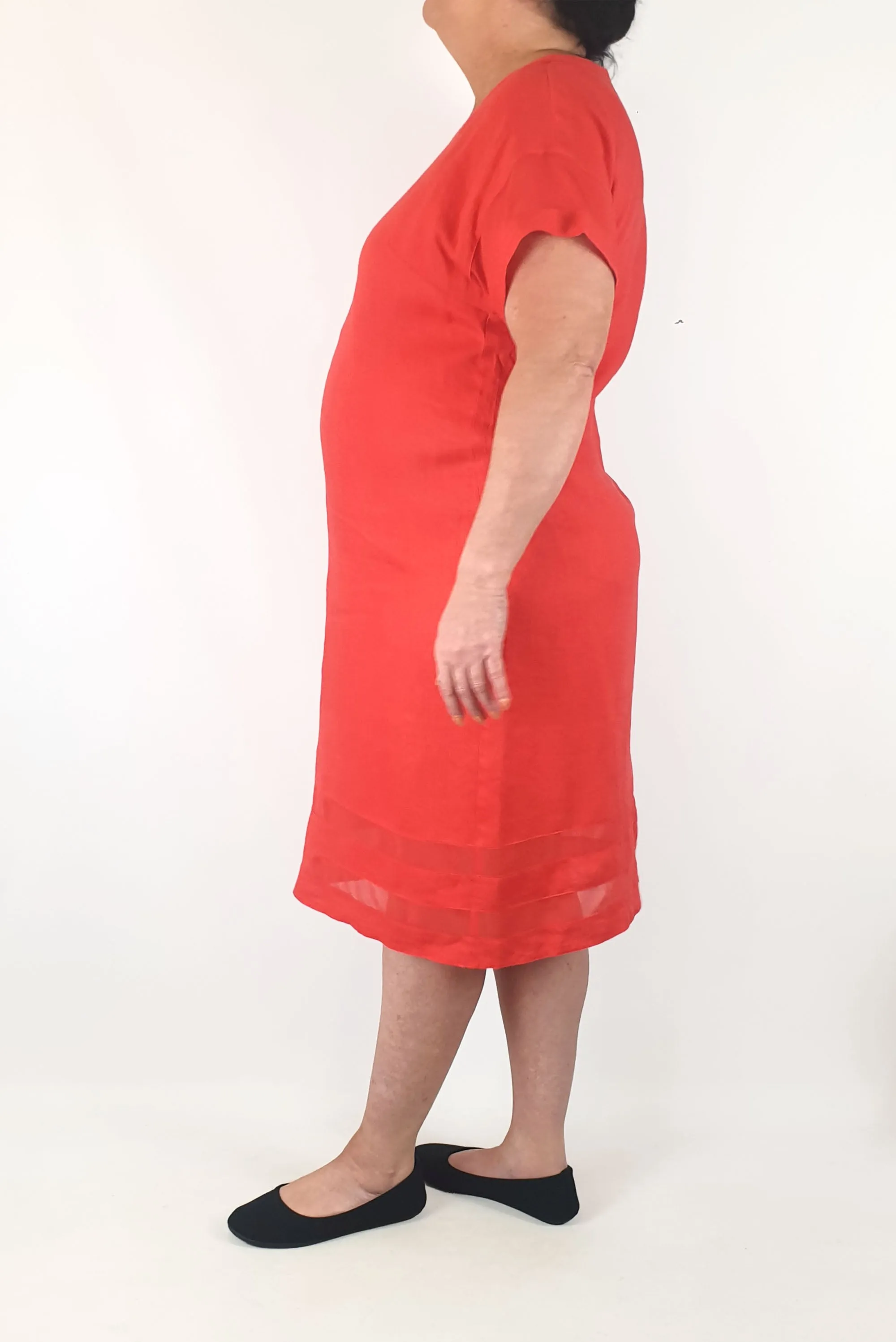 Gordon Smith red linen dress size 16