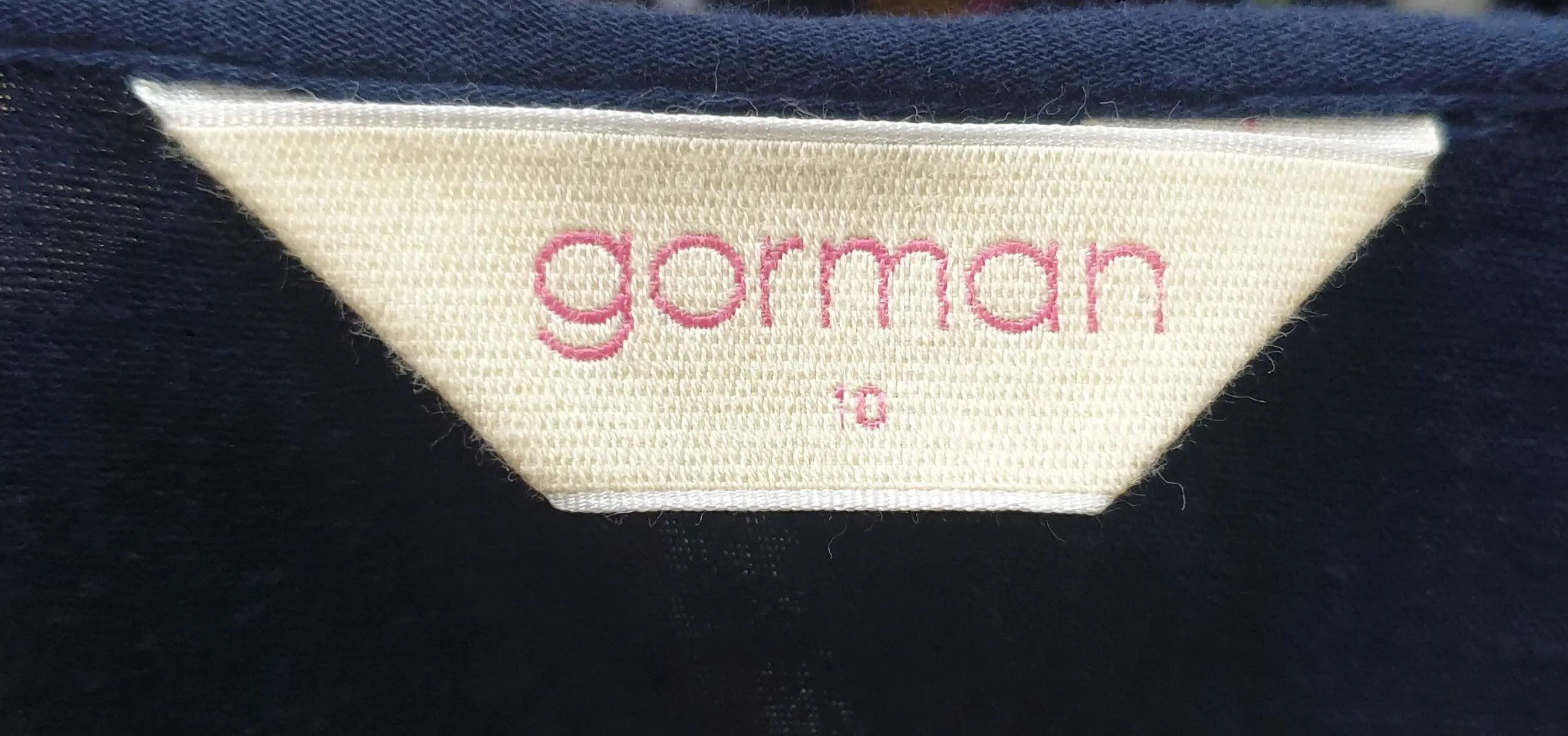 Gorman blue long sleeve dress with white stitching size 10
