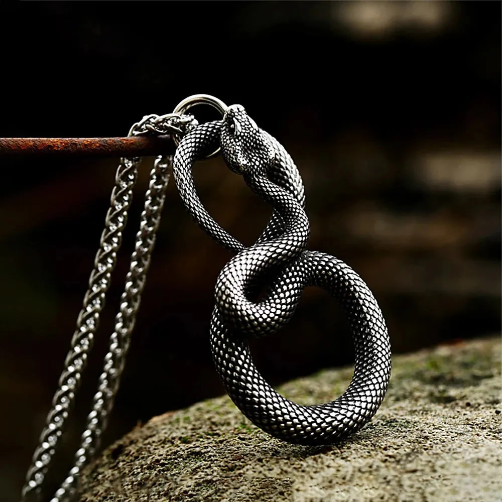 Gothic Snake Pendant Necklace