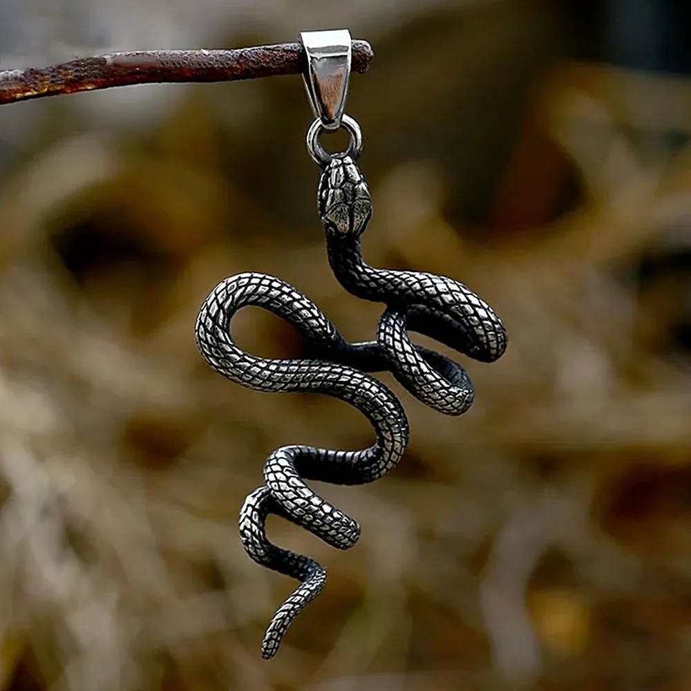 Gothic Snake Pendant Necklace