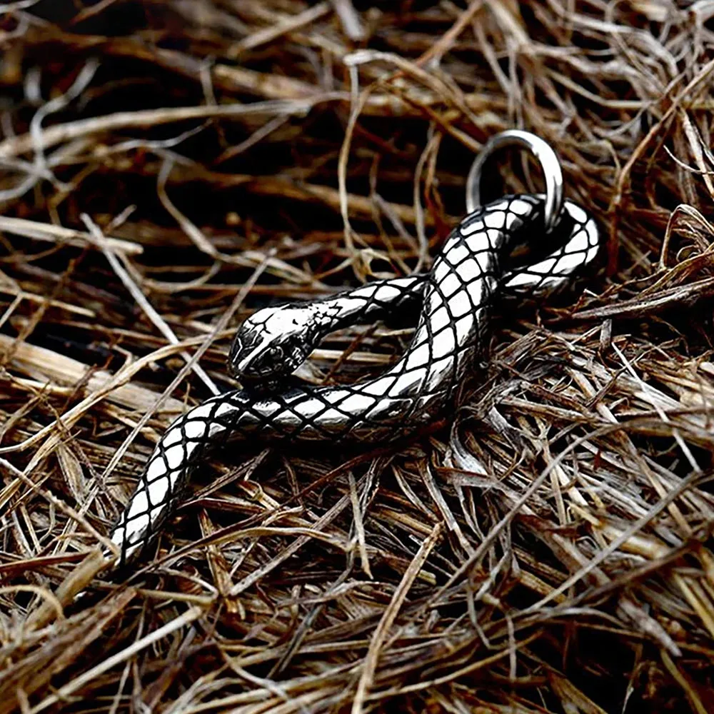 Gothic Snake Pendant Necklace