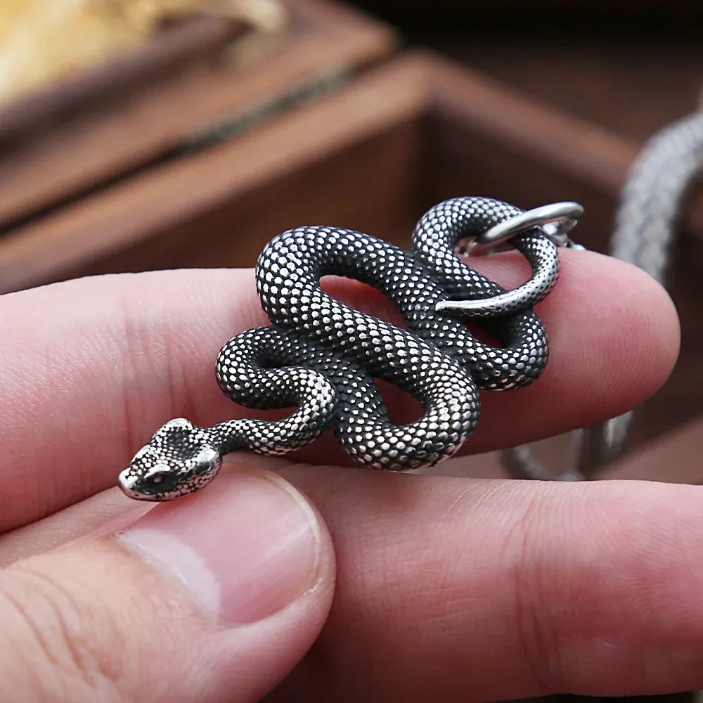 Gothic Snake Pendant Necklace