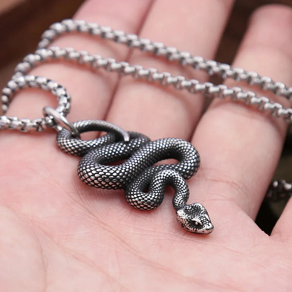 Gothic Snake Pendant Necklace