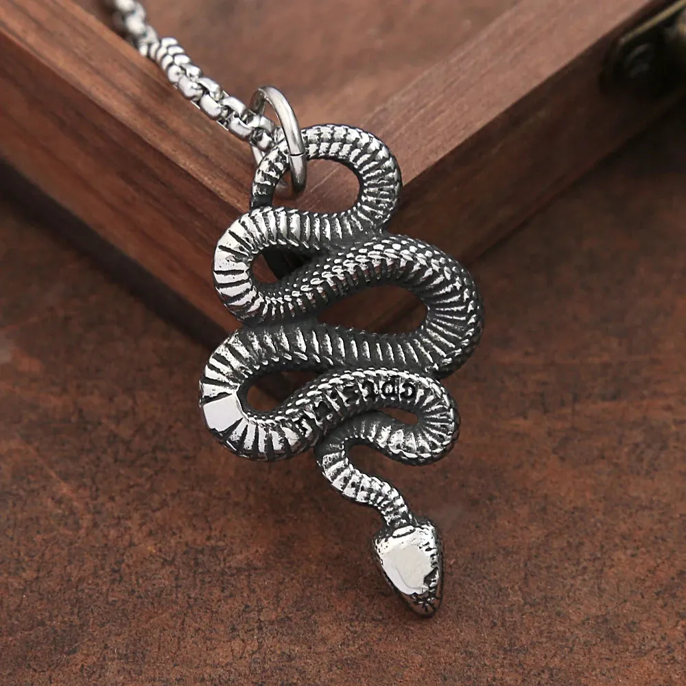 Gothic Snake Pendant Necklace