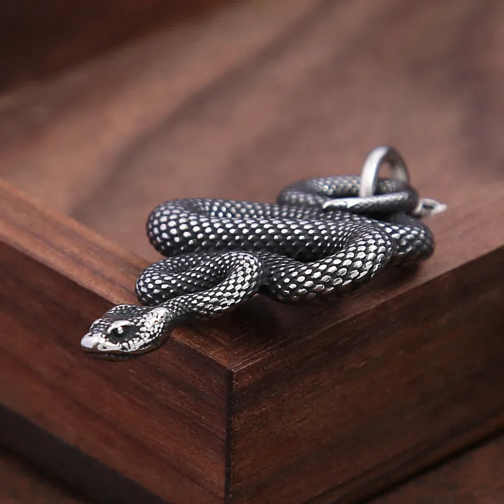 Gothic Snake Pendant Necklace