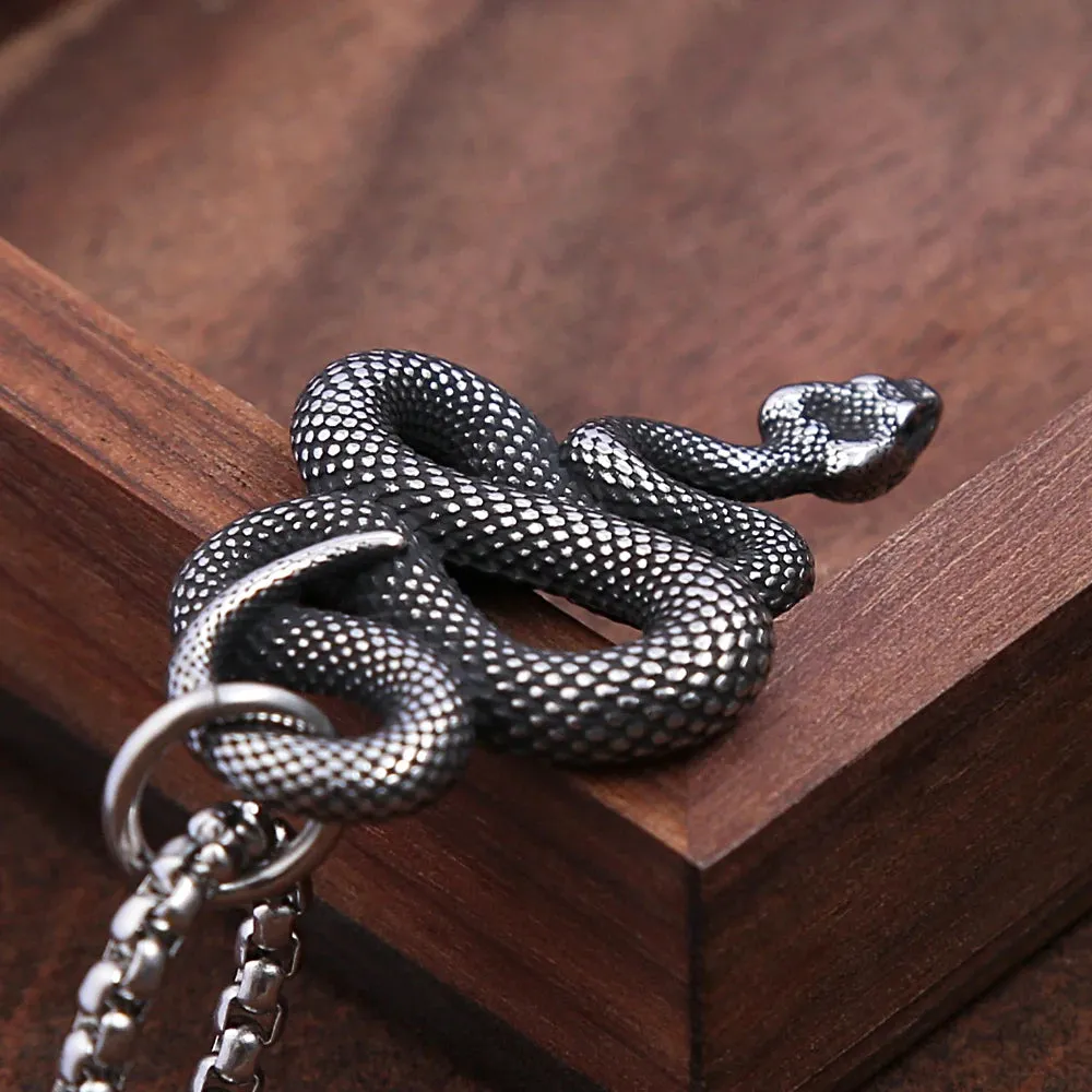 Gothic Snake Pendant Necklace