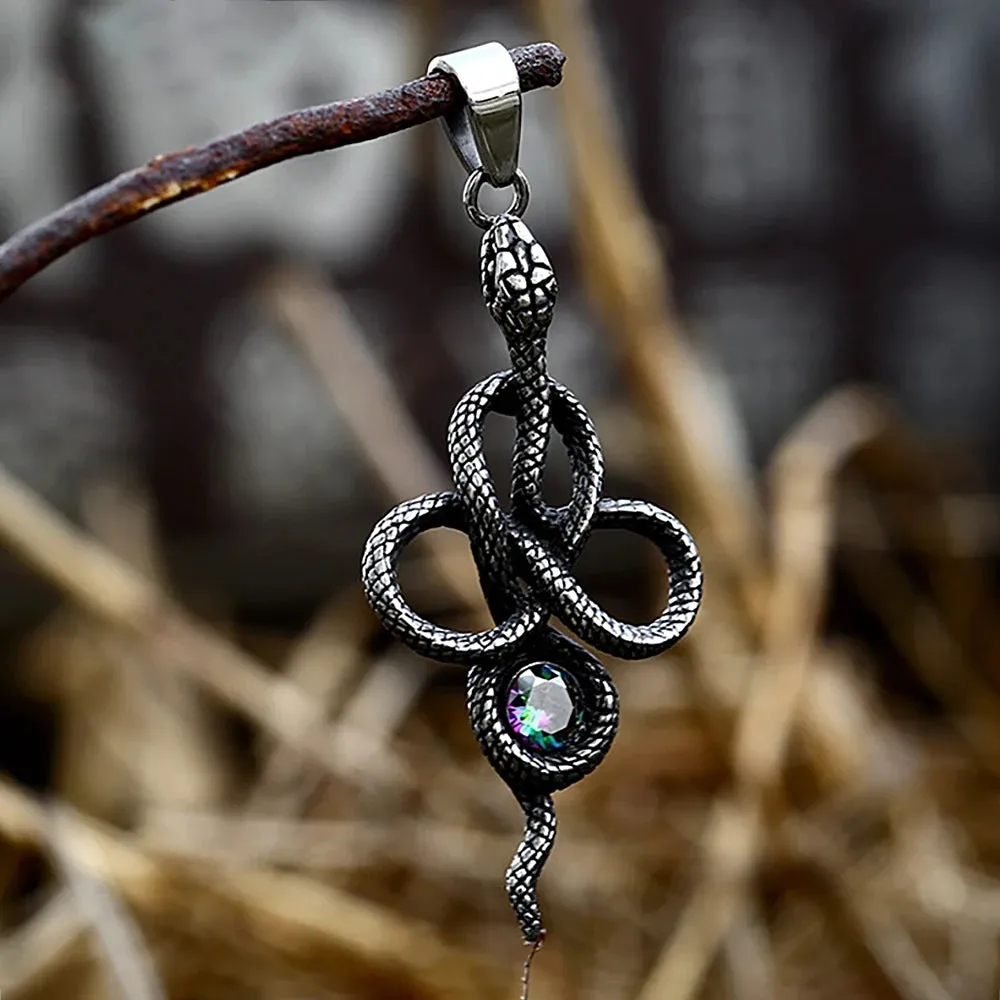 Gothic Snake Pendant Necklace
