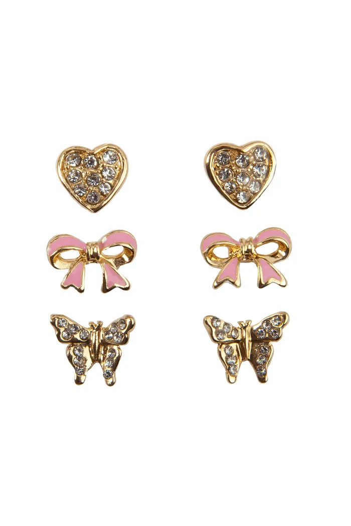 Great Pretenders: Boutique Dazzle Studded Earrings, 3 Sets