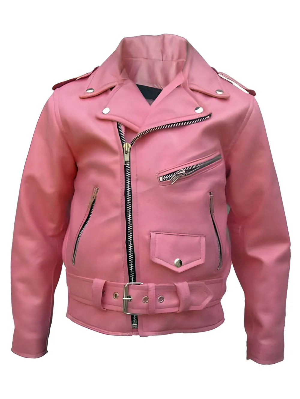 Groovy Glide Biker Leather Jacket for Girls