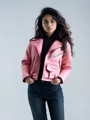 Groovy Glide Biker Leather Jacket for Girls