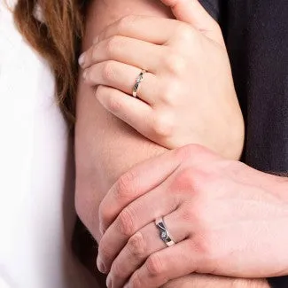 Half Heart Ring with Birthstone